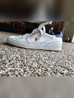 Polo by Ralph Lauren Men's White Leather Sneaker